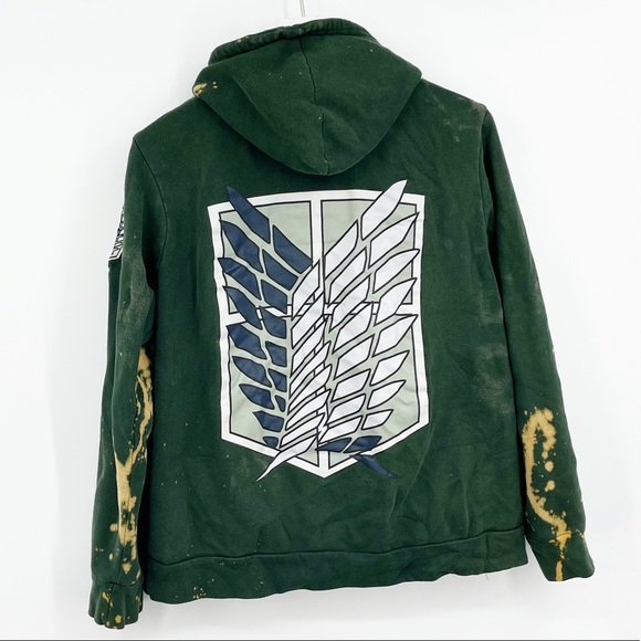 Attack On Titan Wings Of Freedom Bleach Splatter Jacket - Picture 5 of 5